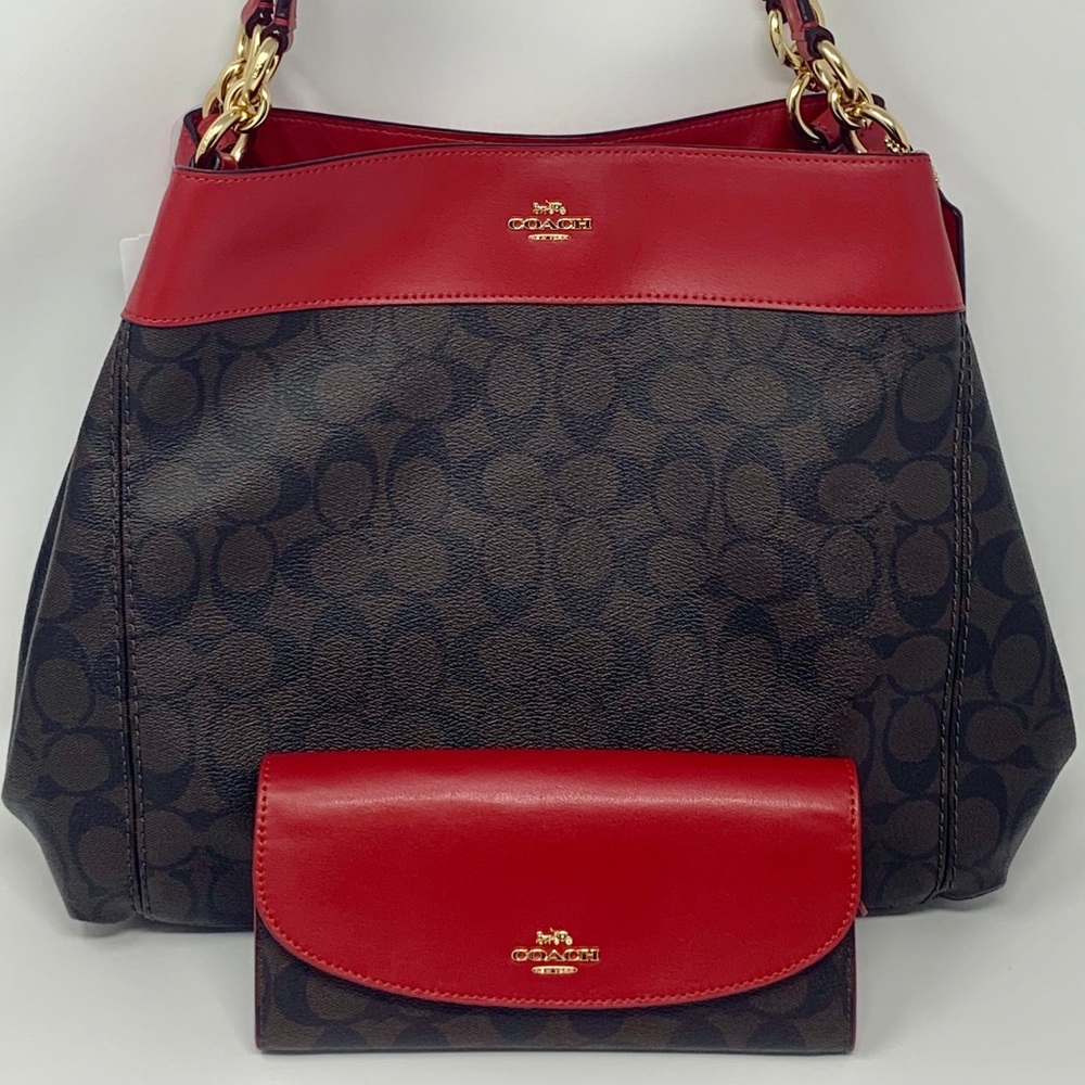 Coach Lexy Shoulder Bag in Signature Canvas set